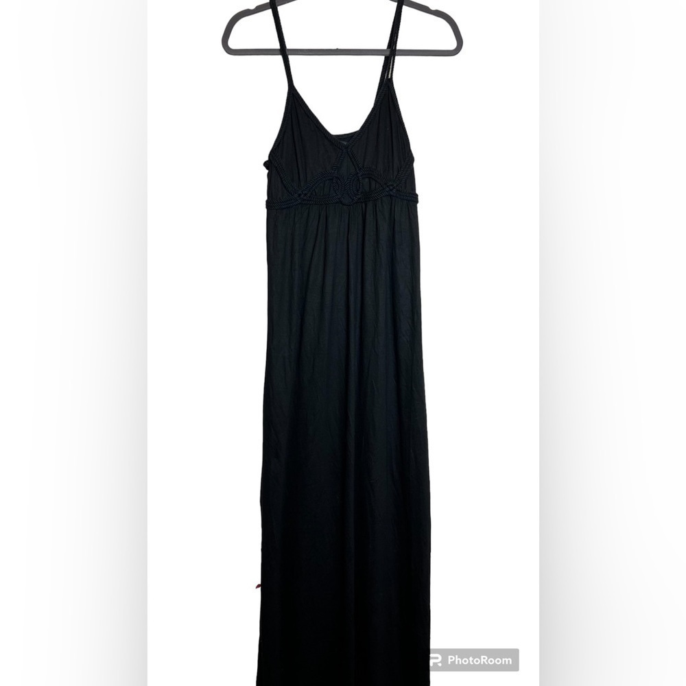 BANANA REPUBLIC black maxi dress size S - Picture 2 of 10